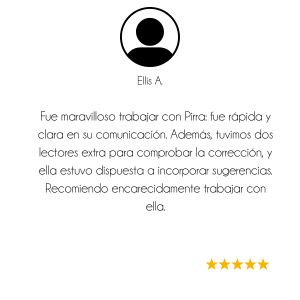 Servicios Editoriales: Asesoramiento 28 Testimonio 4_Ellis A