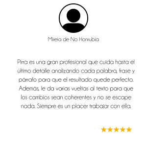 Servicios Editoriales: Asesoramiento 23 Testimonio 9_Mireia de No Honrubia